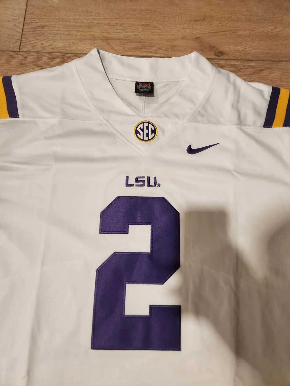 Justin Jefferson Louisiana Tiger LSU College Jersey Nwt Men's Size Medium White